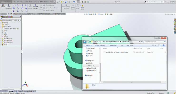 SolidWorks中，用好这个功能，再也不怕数据丢失了！