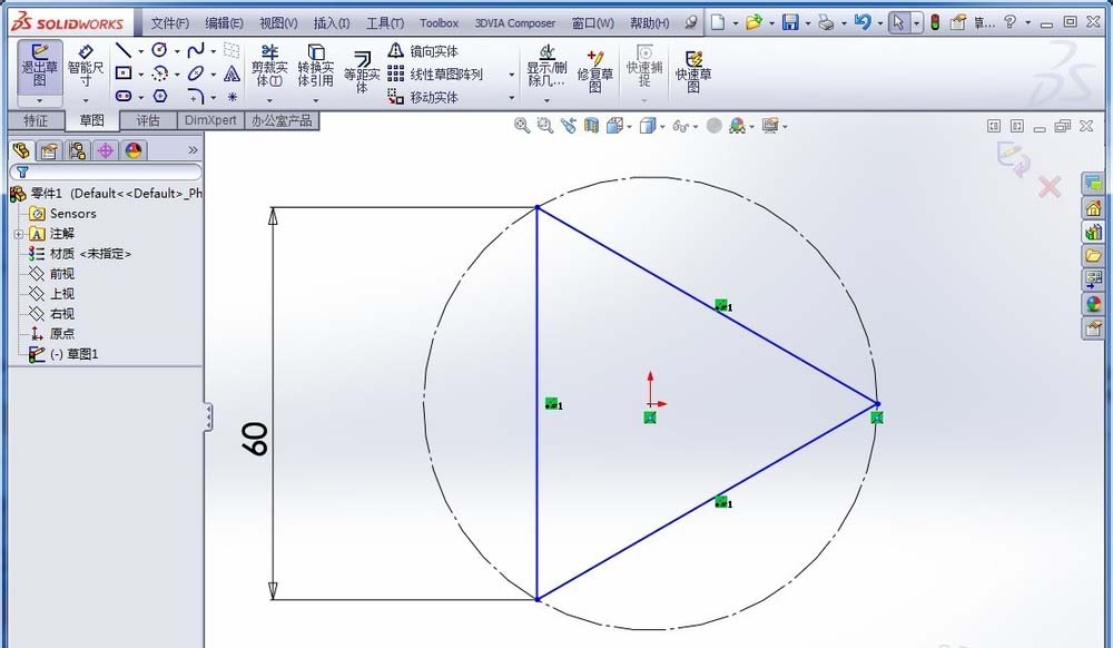 SolidWorks如何制作正四面体模型? 