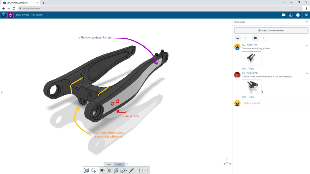 当SolidWorks数据连接到3DEXPERIENCE 平台，有哪些功能？